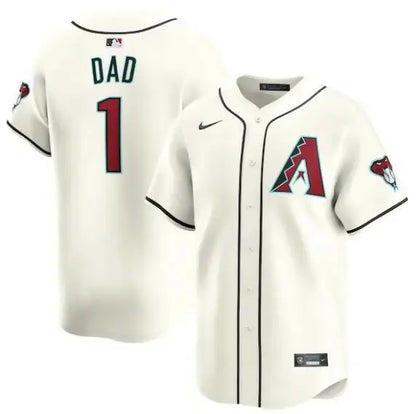 Cream-colored Arizona Diamondbacks Nike #1 Dad Home Limited Jersey for baseball fans