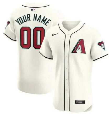 Arizona Diamondbacks Nike Home Elite Custom Baseball Jersey in white