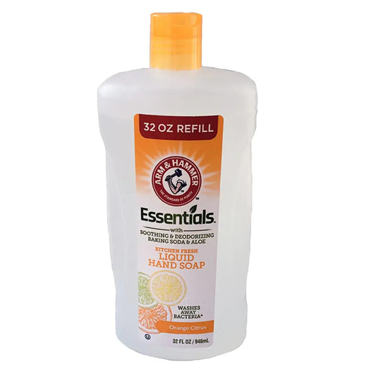 Arm & Hammer Essentials Kitchen Fresh Liquid Hand Soap refill bottle for clean hands
