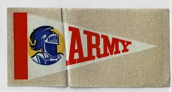 Army Black Knights pennant sticker decal featuring knight logo on 1964 insert
