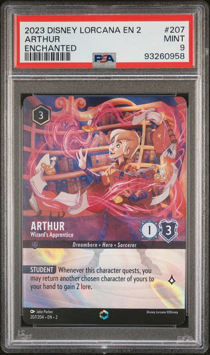 Arthur 2023 Disney Lorcana Enchanted PSA 9 Mint - Singles