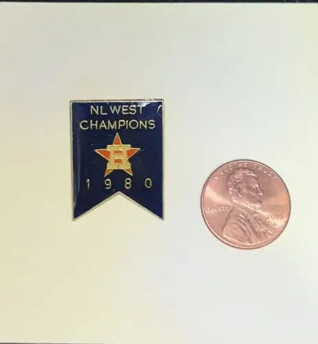 Houston Astros 1980 NL West Champions Enamel Hat Pin MLB Commemorative Product