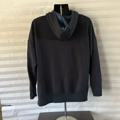 Dark navy blue Athletic Works Blue pullover hoodie with lighter blue hood lining for men