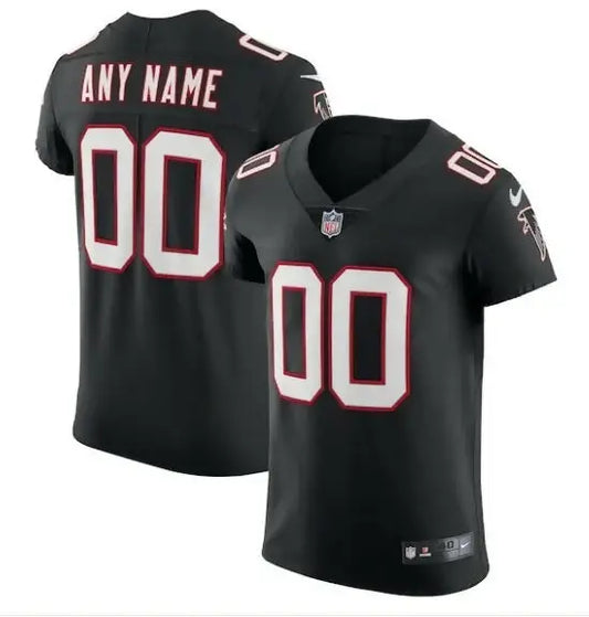 Black Atlanta Falcons Nike Alternate Vapor Elite custom football jersey with red and white numbers