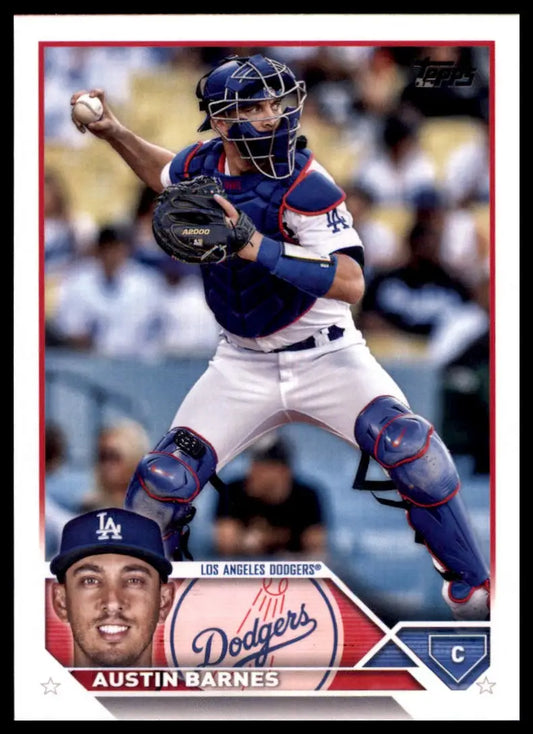 Austin Barnes baseball card from 2023 Topps #588 Los Angeles Dodgers product