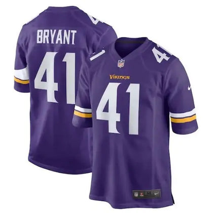 Purple Minnesota Vikings Austin Bryant Nike Game Jersey with Bryant and number 41