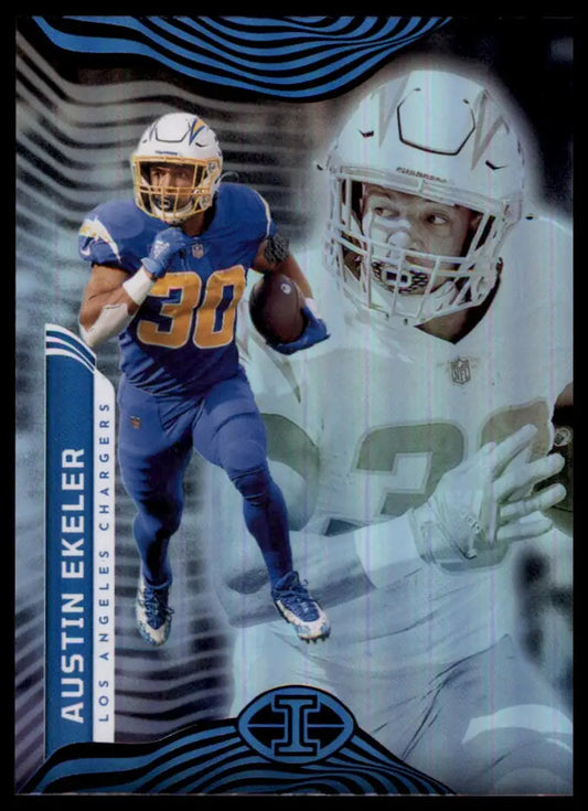 Austin Ekeler football card from Panini Illusions 2022 Los Angeles Chargers collection