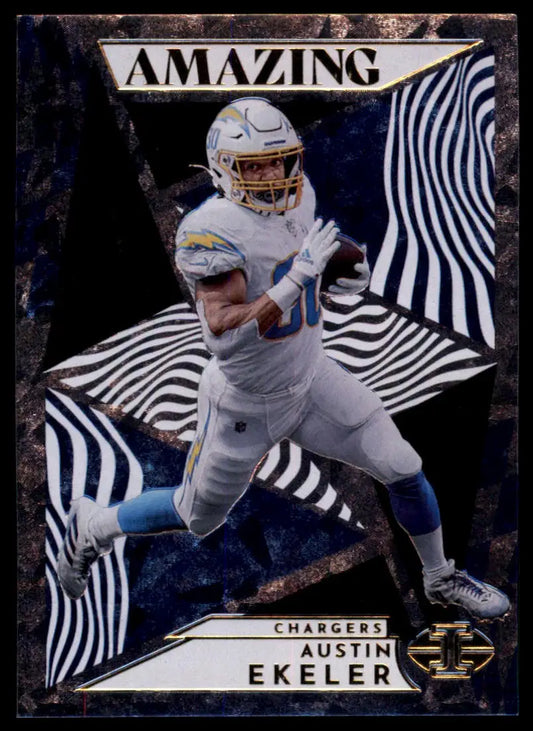 Austin Ekeler football card from Panini Illusions 2022 Los Angeles Chargers product