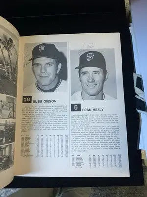 AUTO 1971 San Francisco Giants Yearbook Mays McCovey Marichal 24 Signatures JSA