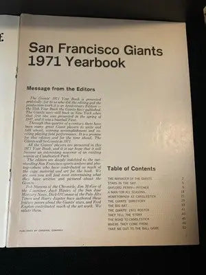 AUTO 1971 San Francisco Giants Yearbook Mays McCovey Marichal 24 Signatures JSA