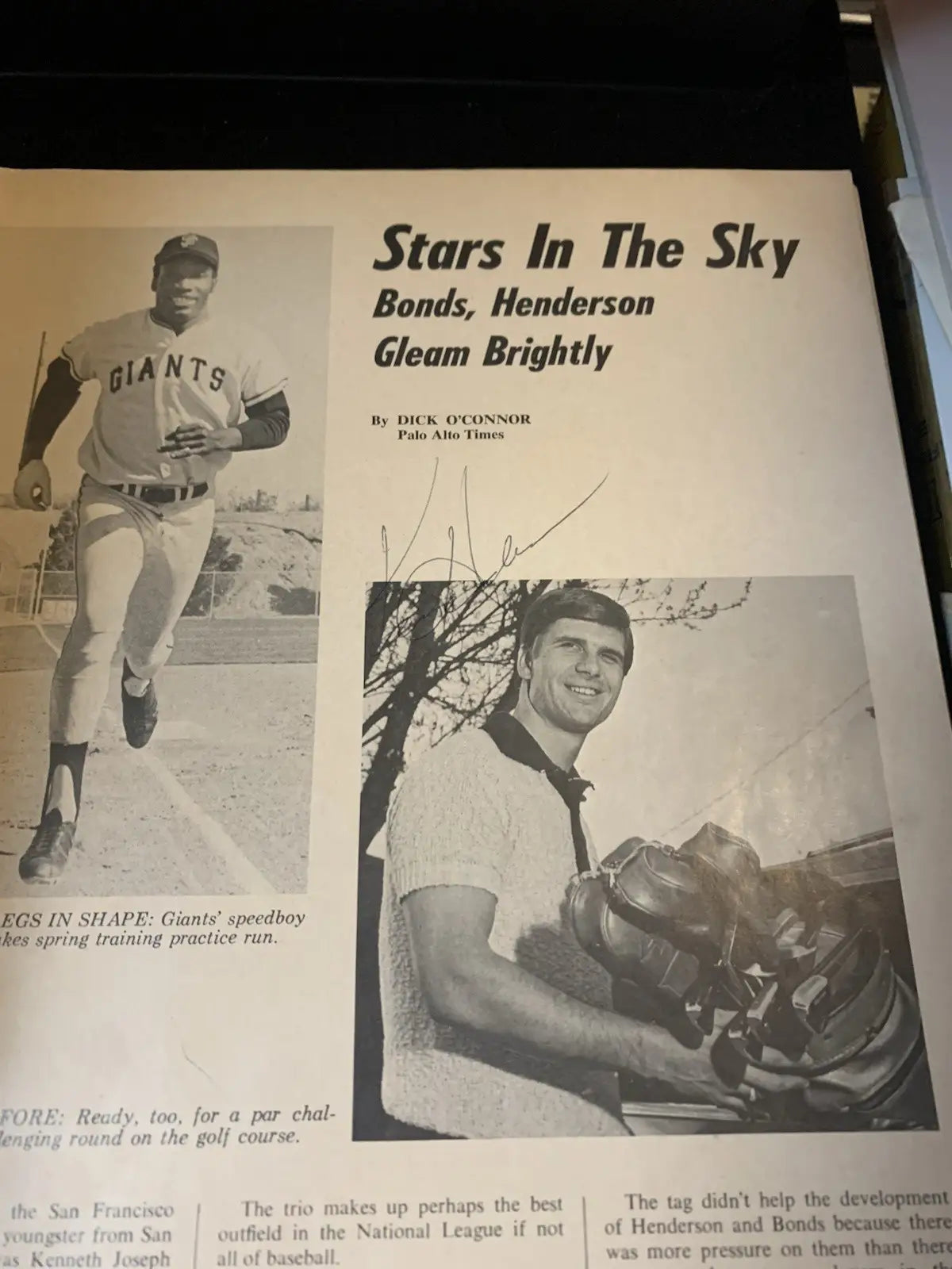 AUTO 1971 San Francisco Giants Yearbook Mays McCovey Marichal 24 Signatures JSA