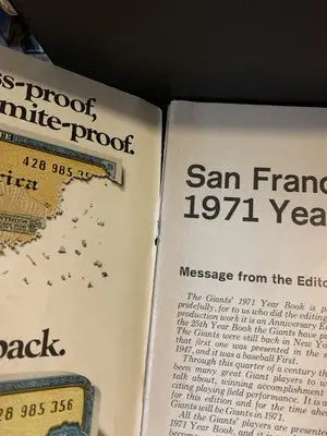 AUTO 1971 San Francisco Giants Yearbook Mays McCovey Marichal 24 Signatures JSA