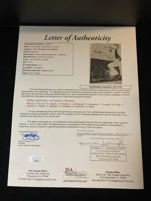 AUTO 1971 San Francisco Giants Yearbook Mays McCovey Marichal 24 Signatures JSA