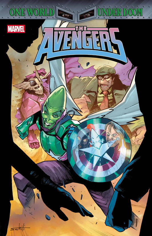 Avengers comic book AVENGERS #26 VALERIO SCHITI IMPOSSIBLE MAN POP-UP VAR