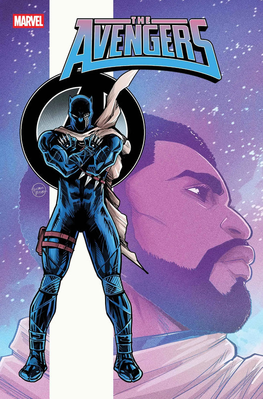 Avengers comic book cover featuring Black Panther and Luciano Vecchio art style