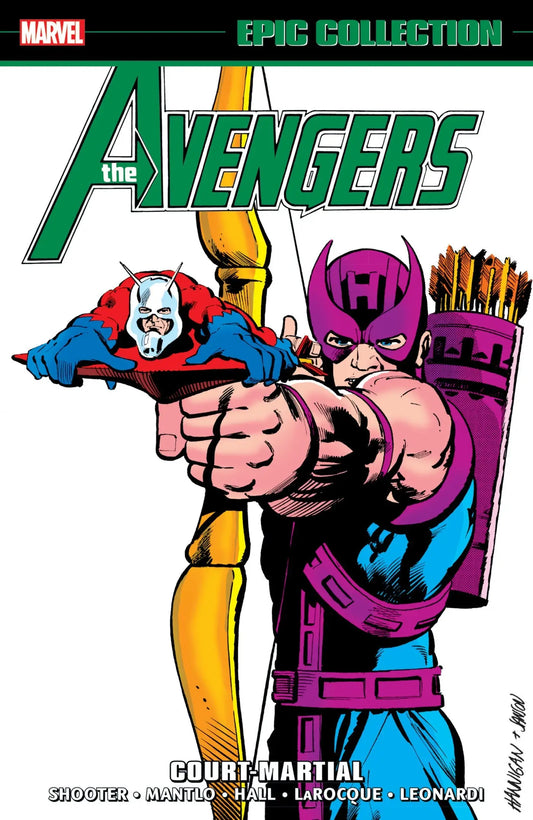 Avengers comic book from Earth’s Mightiest Heroes series featuring Scarlet Witch in Avengers Epic Collection Court-Martial
