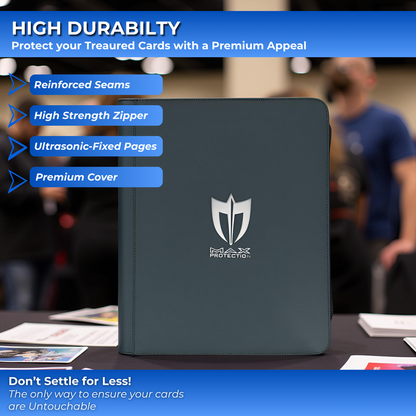Max Pro Ultra Guardian Top Loader Binder | Holds 252 Standard 3″×4″ Sports & Pokemon Cards