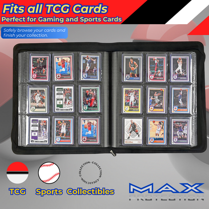 Max Pro Ultra Guardian Top Loader Binder | Holds 252 Standard 3″×4″ Sports & Pokemon Cards