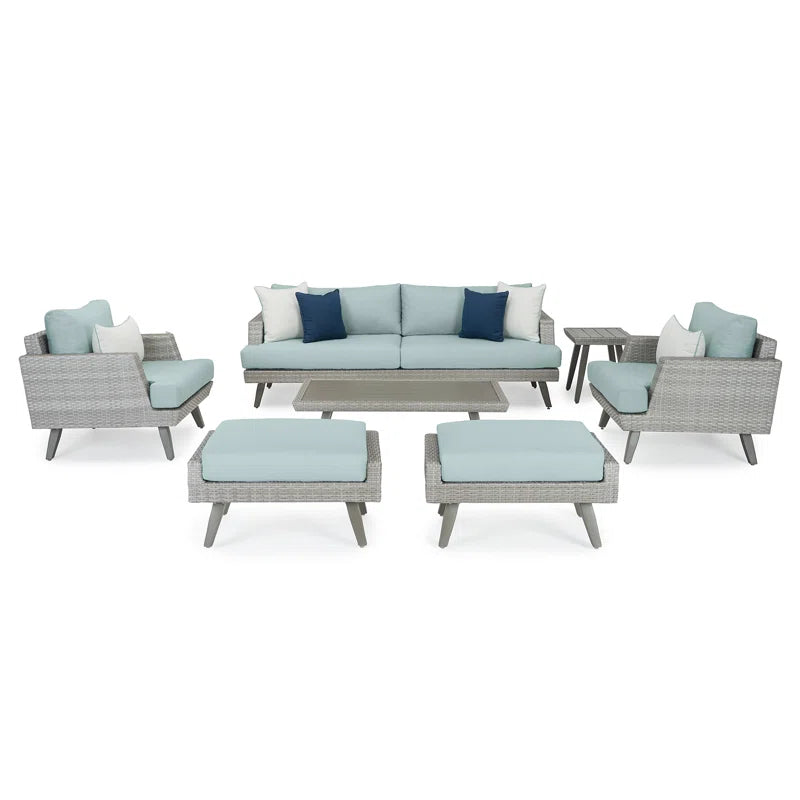 Outdoor Patio Conversation Set With Cushions For Backyard-1