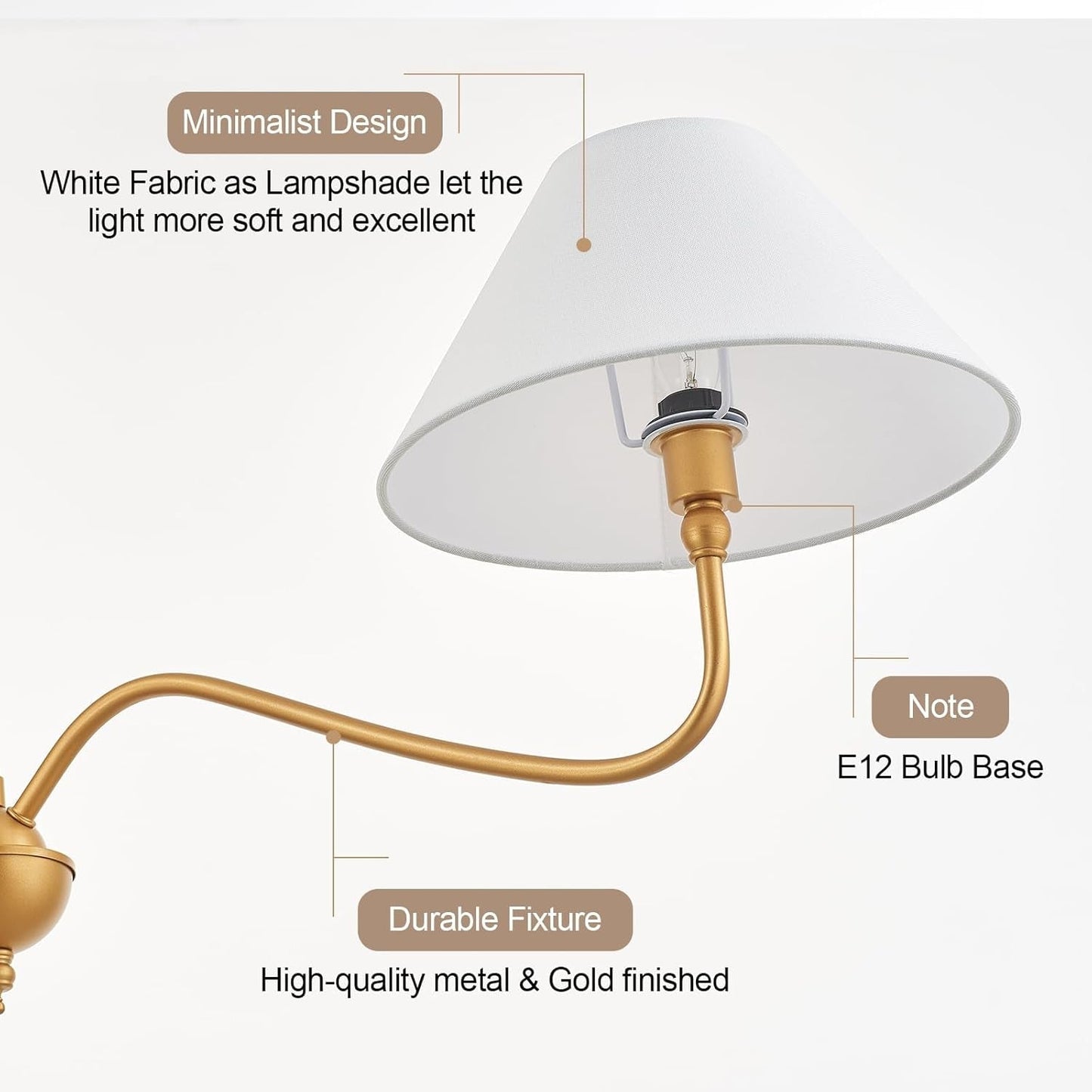 Goldtone Linear Chandelier 2Light For Kitchen Island-3