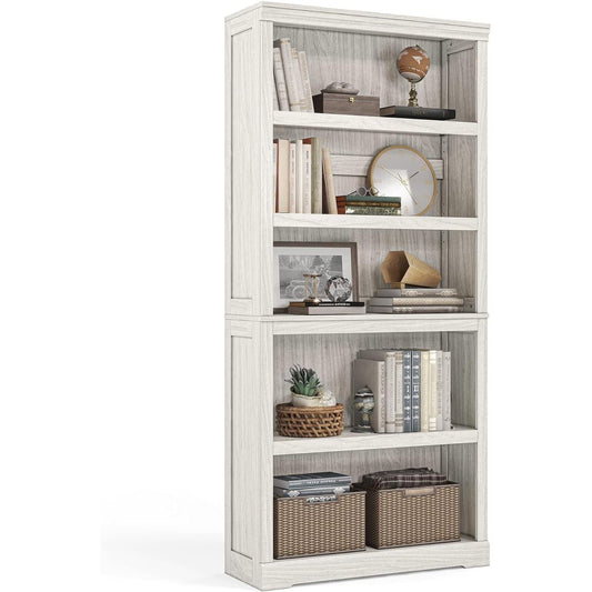 5-Shelf Bookcase, Bookshelves Floor Standing Display Storage Shelves 68 in Tall Bookcase Home Decor Furniture for Home Office, Living Room, Bed Room - White Oak-0