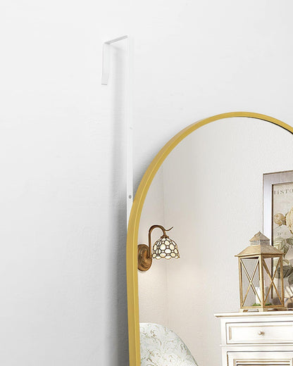Door Mirror, Full Length Mirror over the Door, 16"X 50" Hanging Mirror, Arched, Vertical, Wall Mirror, Full Body Mirror, Gold-2