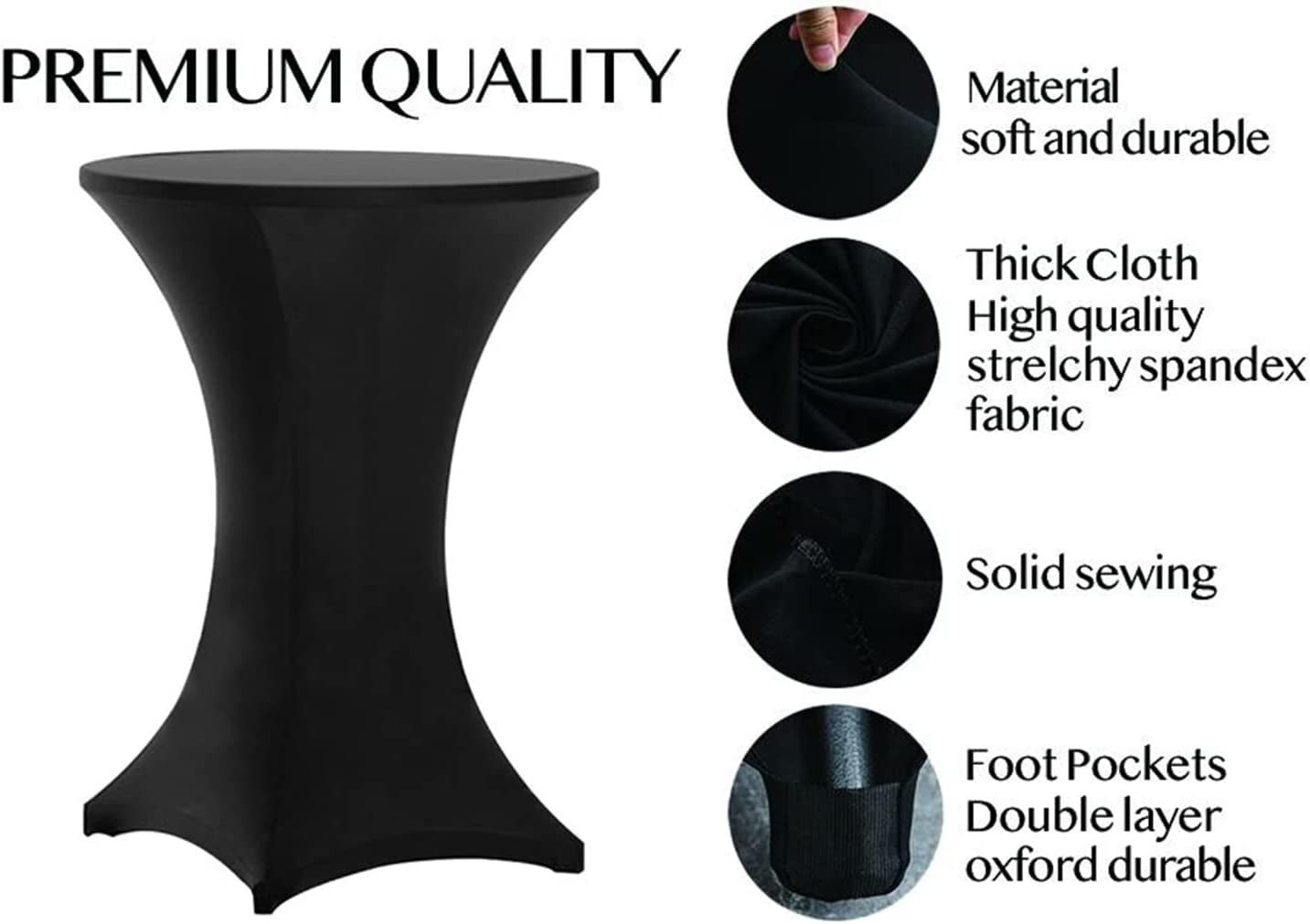 Highboy Spandex Cocktail Table Cover (8 Pack)-4