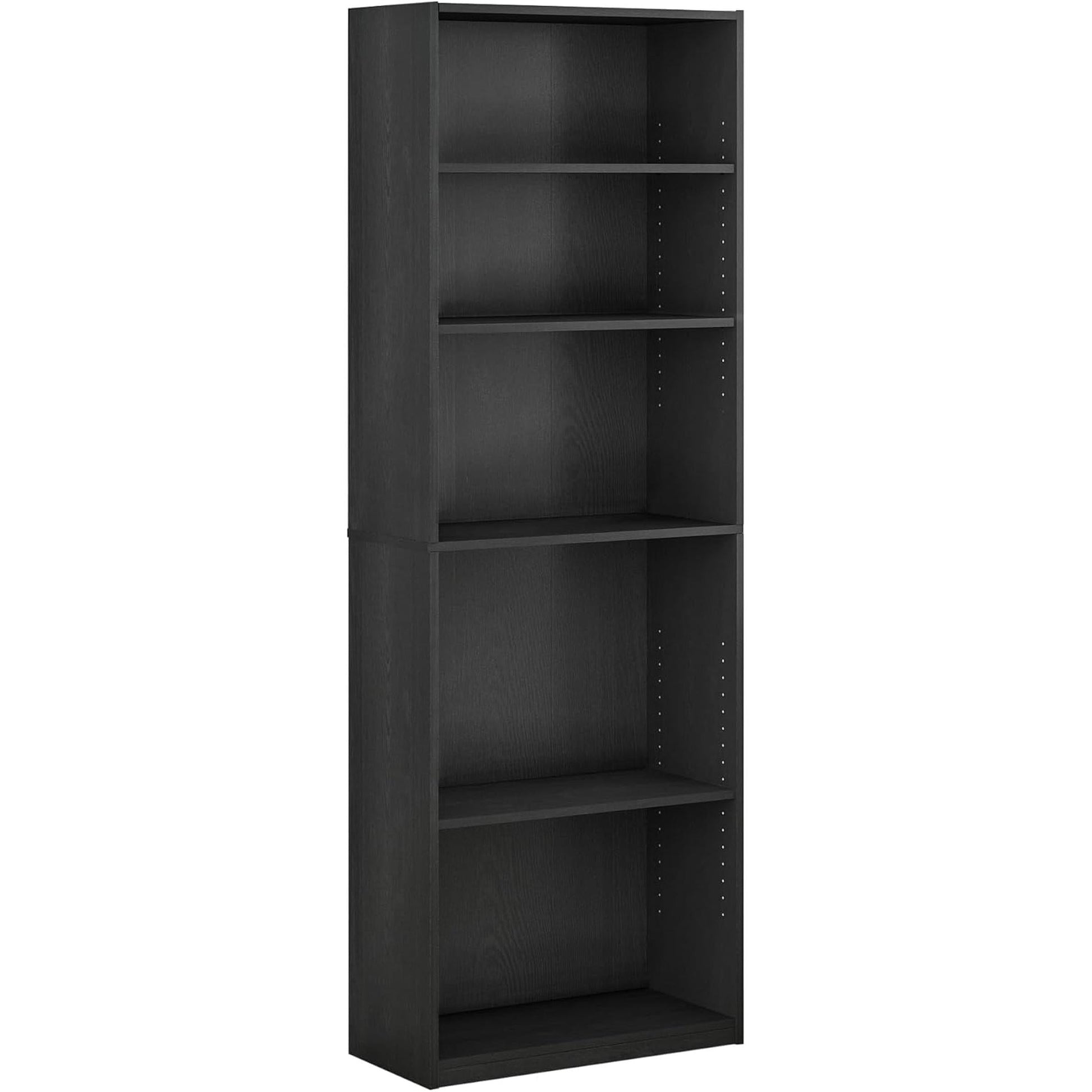 JAYA Simply Home 5-Shelf Bookcase, 5-Tier, Black-0