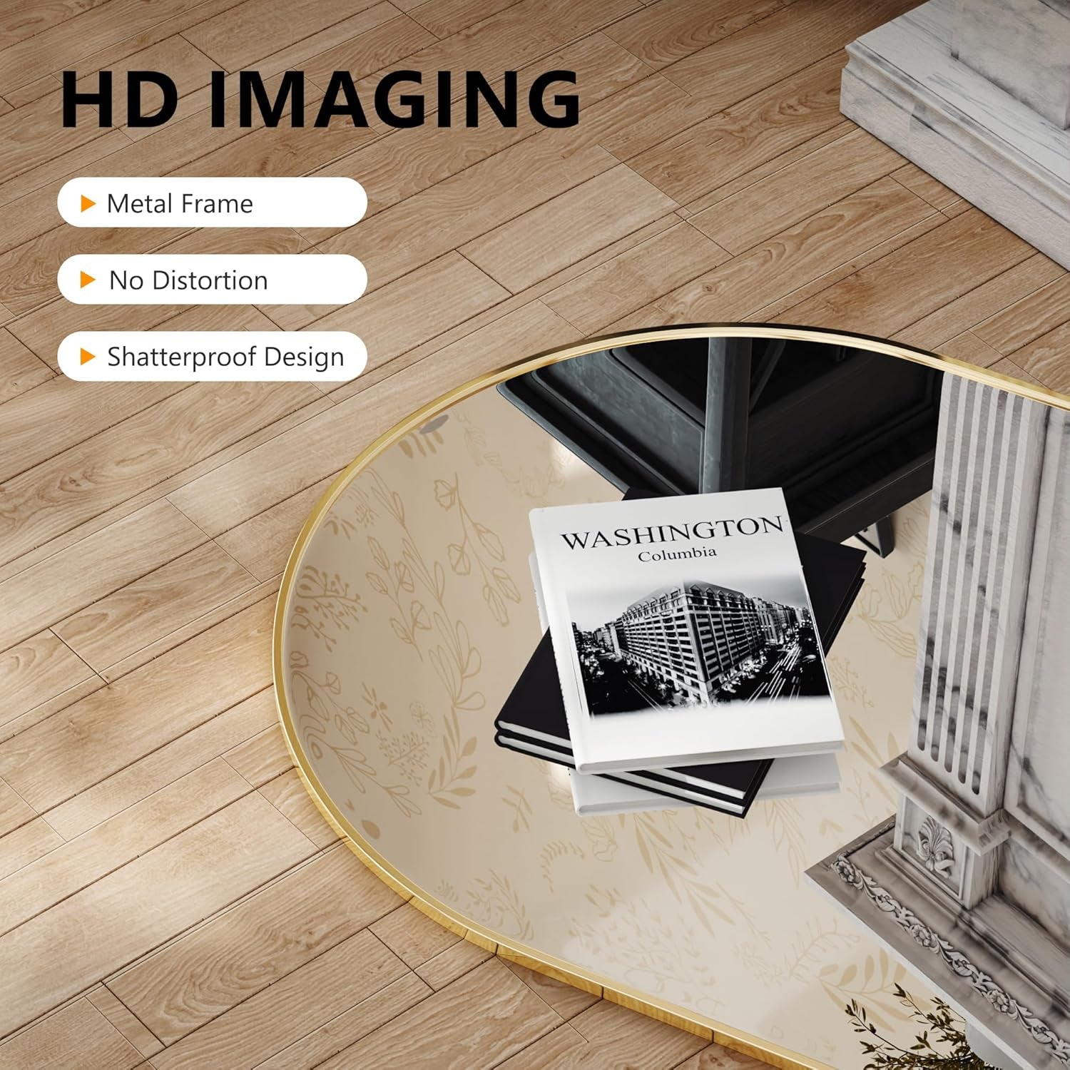 Gold Arched Wall Mirror: Bathroom, Vanity, Living Room-2