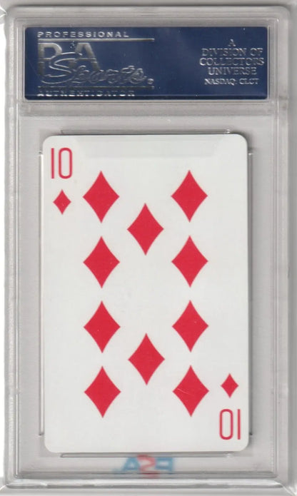 BABE RUTH 1973 US Playing Cards 10 of Diamonds PSA GEM MINT in protective case