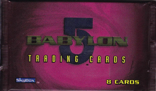 Factory sealed trading card pack of Babylon 5 Series 2 1996 memorabilia