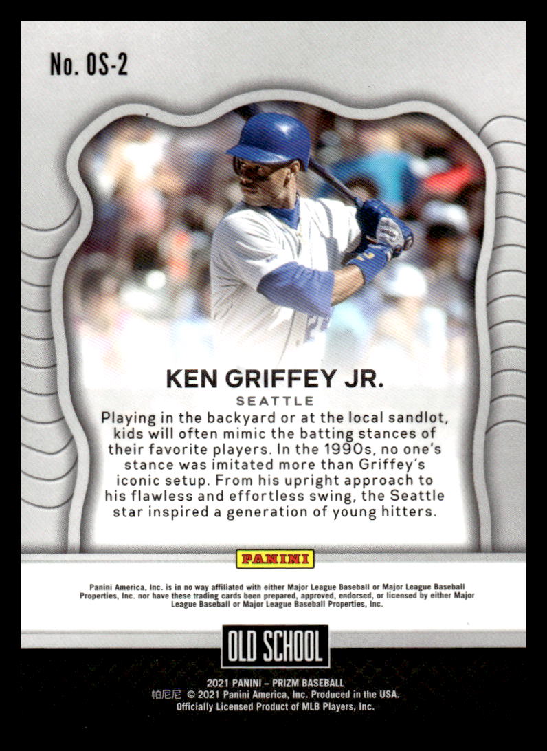 2021 Panini Prizm Old School #2 Ken Griffey Jr. NM-MT Seattle Mariners Baseball Card Image 2