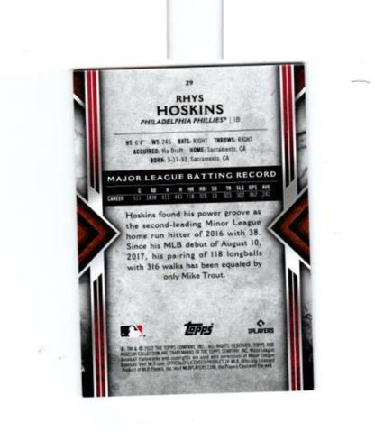 2022 Topps Museum Collection #29 Rhys Hoskins NM-MT Philadelphia Phillies Baseball Card Image 2