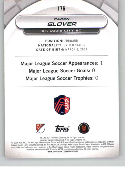 2024 Topps MLS Superstars Common Yellow #176 Caden Glover NM-MT St. Louis City SC Soccer Card