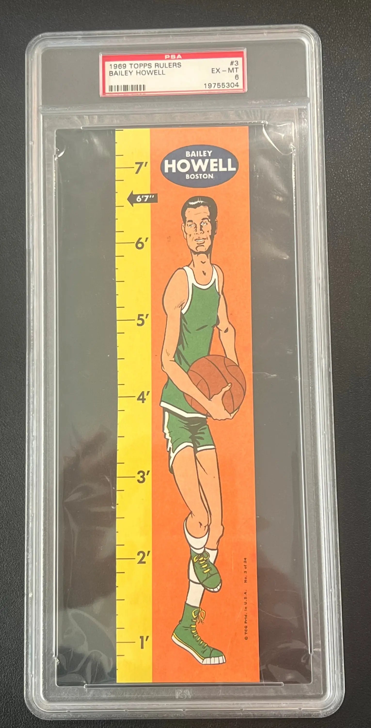 Graded Bailey Howell 1969 Topps Rulers basketball card from Columbia Hobby