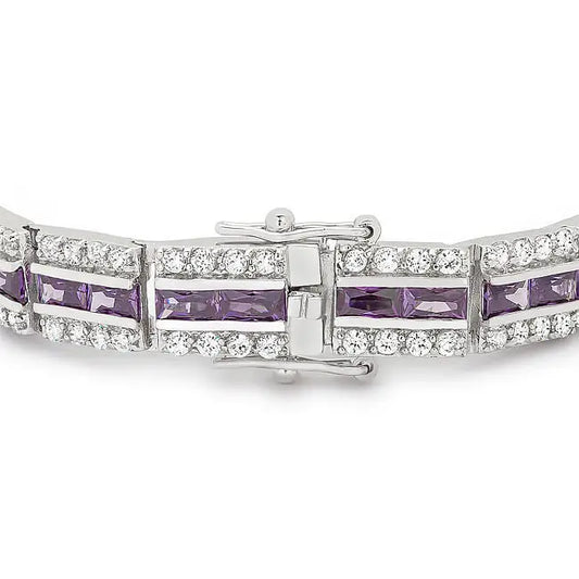 Balboa Purple Cubic Zirconia Bracelet - Bracelets