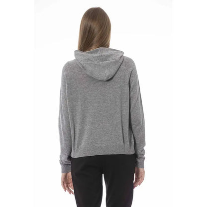 Baldinini Trend Gray Wool Women Sweater - M