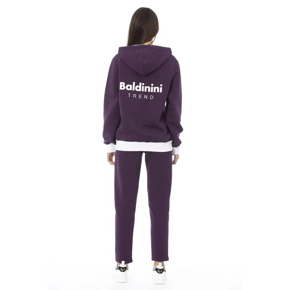 Baldinini Trend Purple Cotton Women’s Sweater - XXL