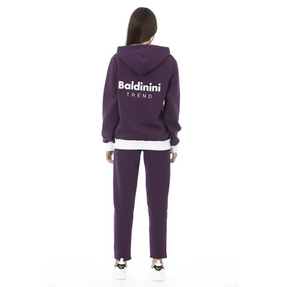 Baldinini Trend Purple Cotton Women’s Sweater - XXL
