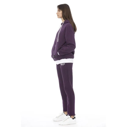 Baldinini Trend Purple Cotton Women’s Sweater - XXL