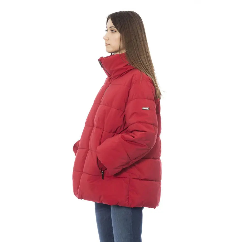 Baldinini Trend Red Polyamide Women Jacket - 3XL