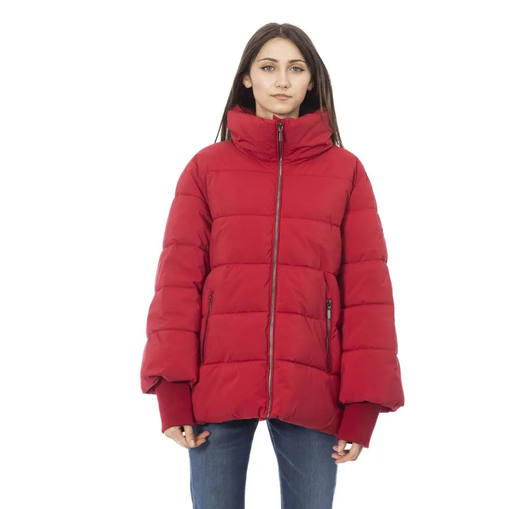 Baldinini Trend Red Polyamide Women Jacket - 3XL