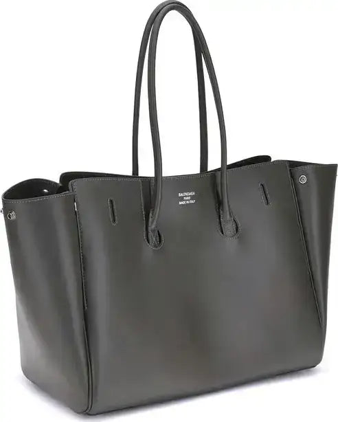 BALENCIAGA black or grey leather Bel Air medium Shoulder Bag