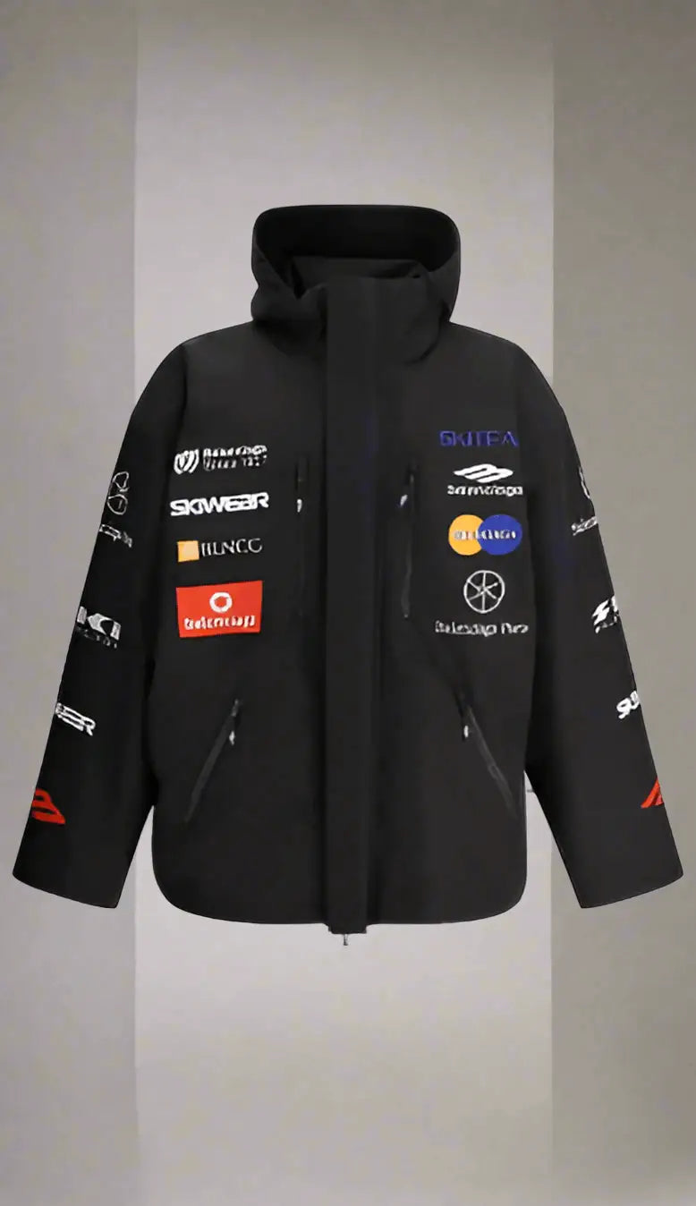 BALENCIAGA men’s black SKI PARKA JACKET ITALY - IT50| L - Parka Jacket