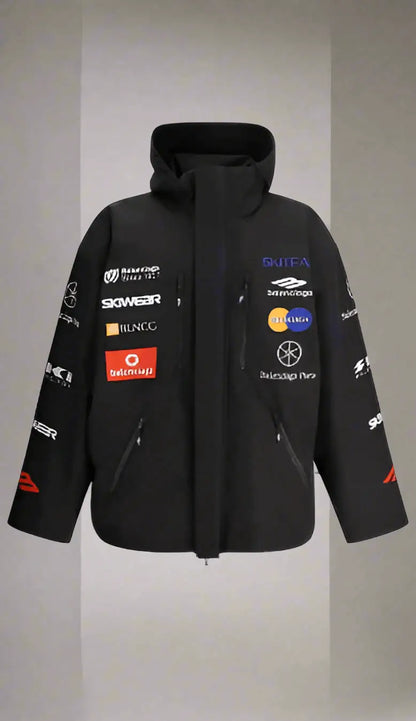 BALENCIAGA men’s black SKI PARKA JACKET ITALY - IT50| L - Parka Jacket