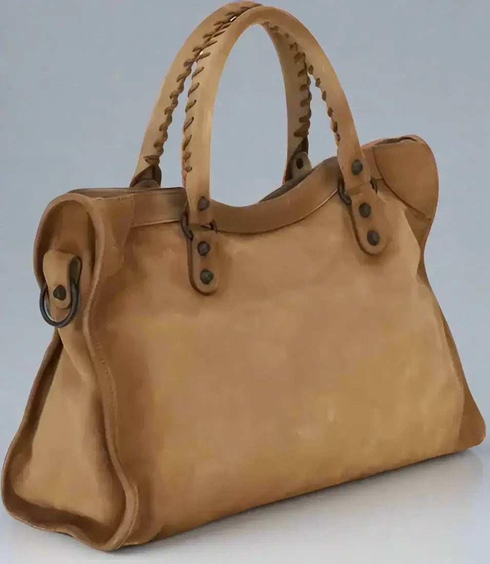 Balenciaga Suede Le Cité Medium Handbag - Designer Style - Handbags