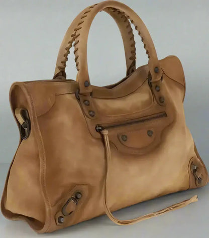 Balenciaga Suede Le Cité Medium Handbag - Designer Style - Handbags