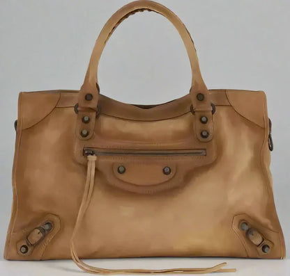 Balenciaga Suede Le Cité Medium Handbag - Designer Style - Handbags
