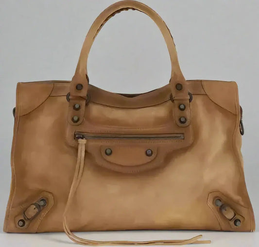 Balenciaga Suede Le Cité Medium Handbag - Designer Style - Handbags