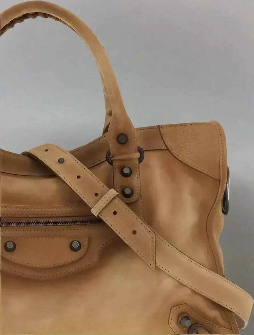 Balenciaga Suede Le Cité Medium Handbag - Designer Style - Handbags